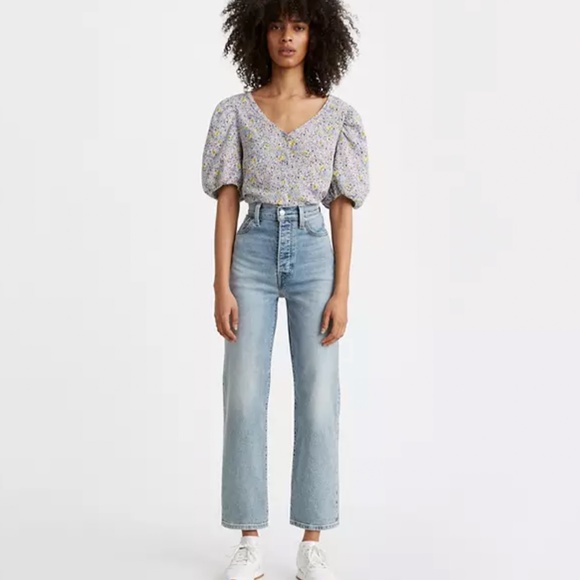 Levi's Size 32 Worn Out Ribcage Straight‎ Ankle Denim Jeans - Picture 10 of 10